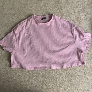 Oversized cropped shirt